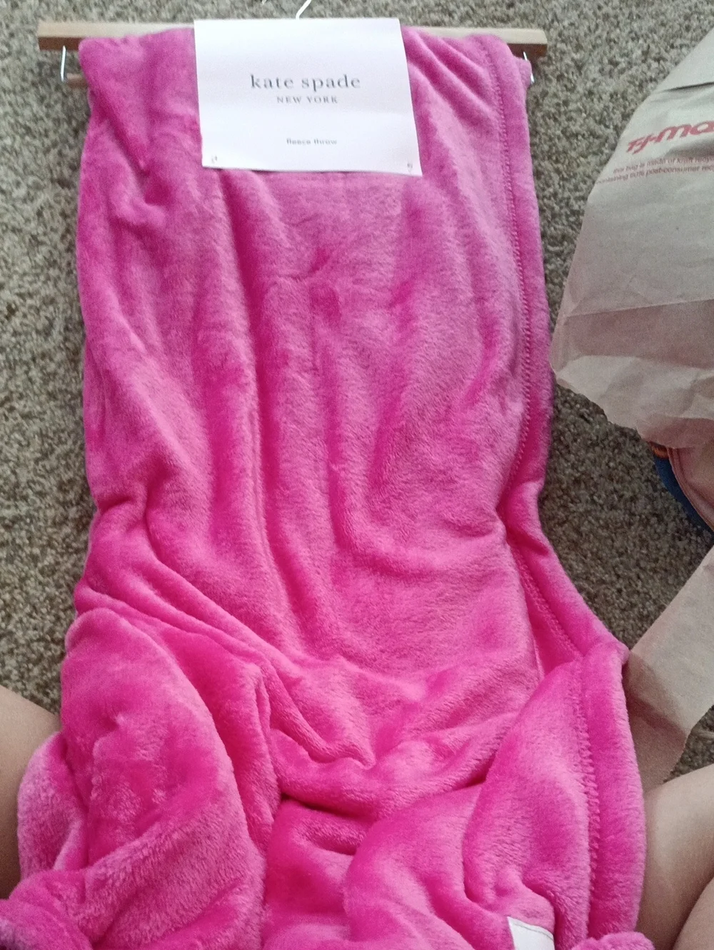 kate spade Hot Pink Fleece Throw